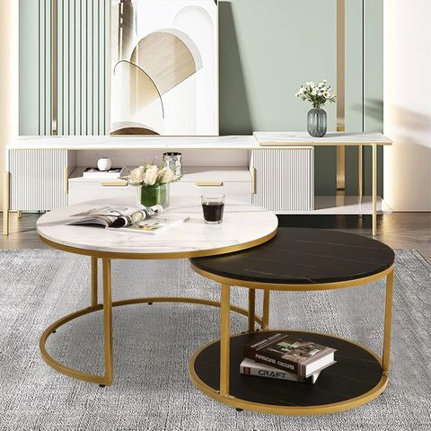 Modern Nesting Coffee Table Set - Toma Home throughout Creating Cozy Spaces How the Acme Silas Nesting Table Works Wonders